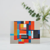 幾何絵画抽象芸術 ポストカード (スタンド正面)