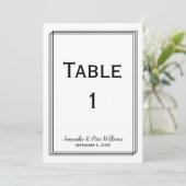 幾何線モダン-表番号 招待状 (スタンド正面)