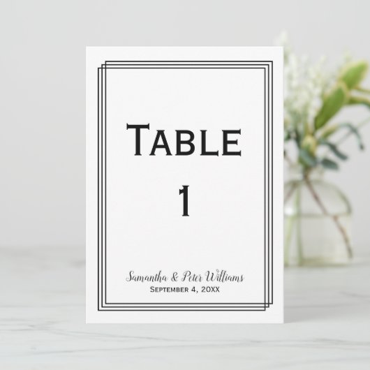 幾何線モダン-表番号 招待状