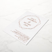 幾何縁どはっきりした名結婚の押し付け 箔招待状 (回転した状態)