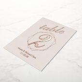 幾何縁どプレス箔テーブル番号 箔招待状 (回転した状態)