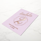 幾何縁どプレス箔テーブル番号 箔招待状 (回転した状態)