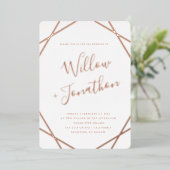 幾何縁ど箔招待状 箔招待状 (立ち正面)