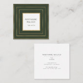 幾何縁ど緑サロンヘアスタエレガントイ スクエア名刺 (正面/裏面)