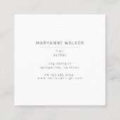 幾何縁ど緑サロンヘアスタエレガントイ スクエア名刺 (裏面)