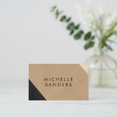 幾何色エレガントブロックモダン 名刺 (スタンド正面)