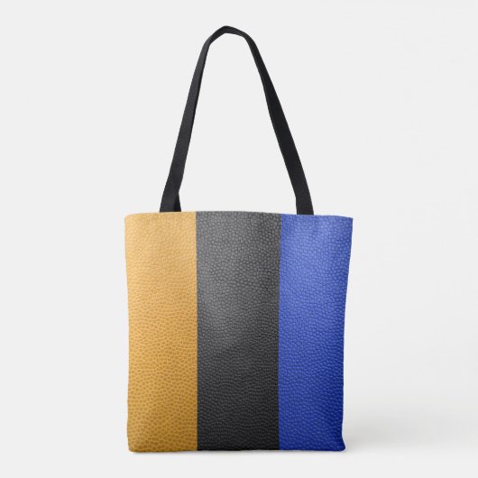 幾何色ブロパーソナライズされたック トートバッグ (裏面)