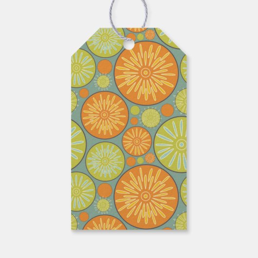 幾何花柄結婚式の引き出物ギフトラベル ギフトタグ (裏面)