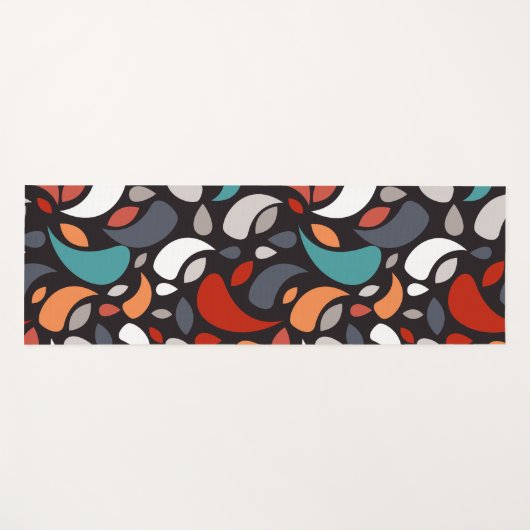 幾何葉の ヨガマット (正面(横))