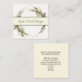 幾何葉素朴リースモノグラム スクエア名刺 (正面/裏面)