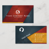 幾何角企業のプロフェッショナルデザイン 名刺 (正面/裏面)