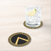 幾何記号のミニマルスタイリッシュリスト ラウンドペーパーコースター (インサイチュ)