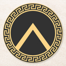 幾何記号のミニマルスタイリッシュリスト ラウンドペーパーコースター