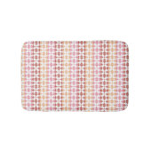 幾何赤のイカットストライプパターン バスマット (正面)