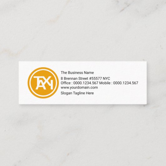 幾何赤はっきりした抽象芸術飛行機空港タクシー スキニー名刺 (裏面)