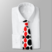 幾何赤黒エレガントモダン ネクタイ (タイ)