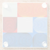 幾何遷移:抽象芸術ヴィンテージパターン。 ガラスコースター (裏面)