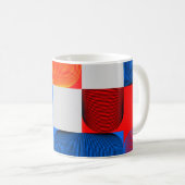 幾何遷移：抽象芸術ヴィンテージパターン。 コーヒーマグカップ (正面右)