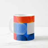 幾何遷移：抽象芸術ヴィンテージパターン。 コーヒーマグカップ (正面左)