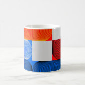 幾何遷移：抽象芸術ヴィンテージパターン。 コーヒーマグカップ (中央)