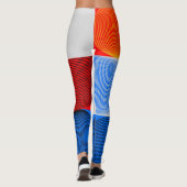 幾何遷移：抽象芸術ヴィンテージパターン。 レギンス (裏面)