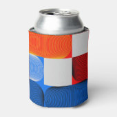 幾何遷移：抽象芸術ヴィンテージパターン。 缶クーラー (缶正面)