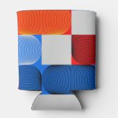 幾何遷移：抽象芸術ヴィンテージパターン。 缶クーラー (裏面)