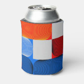 幾何遷移：抽象芸術ヴィンテージパターン。 缶クーラー (缶裏面)