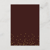 幾何金ゴールドグリッター春の結婚式ウィングウェル エンクロージャーカード (裏面)