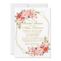 幾何金ゴールドサンゴフローラブライダルシャワー