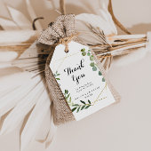 幾何金ゴールドトロピカルグリーン結婚ズ・サンキュー ギフトタグ