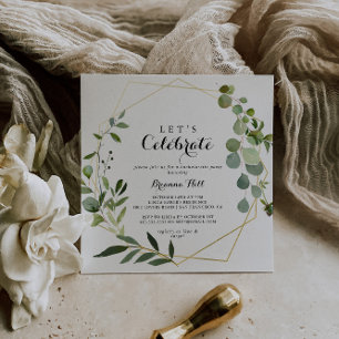 幾何金ゴールドトロピカルレッツ祝パーティー 招待状