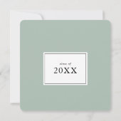 幾何金ゴールドブルーグリーン書道グラードパーティー 招待状 (裏面)