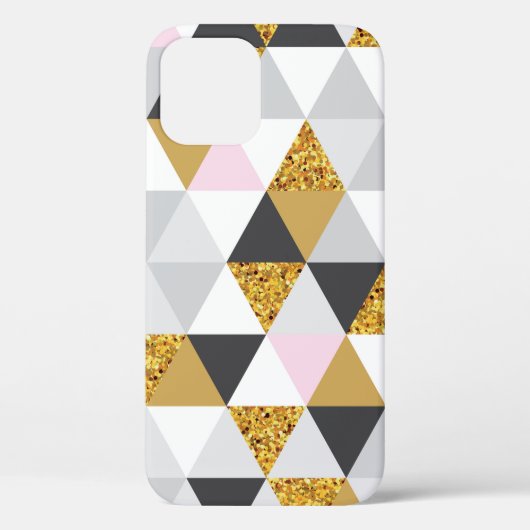 幾何金ゴールド大理石のシームレスパターン Case-Mate iPhoneケース (裏面)