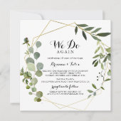 幾何金ゴールド熱帯我々は再び誓いを誓う 招待状 (正面)