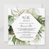 幾何金ゴールド熱帯我々は再び誓いを誓う 招待状 (正面)