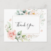 幾何金ゴールド緑の葉フローラ ポストカード (正面)