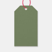 幾何金ゴールド緑秋の結婚式ありがとう ギフトタグ (裏面)