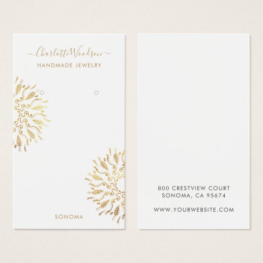 幾何金箔イヤリングディスプレイカード (正面&裏面)