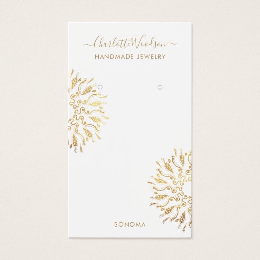 幾何金箔イヤリングディスプレイカード (正面)