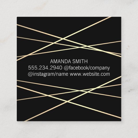 幾何金箔グリッター スクエア名刺 (裏面)