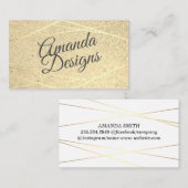 幾何金箔グリッター 名刺 (正面/裏面)