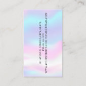幾何銀モダン、はさみホログラフィック 名刺 (裏面)
