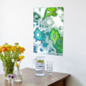 幾何銀箔プリント 箔ポスター (レイダウン (キッチン))