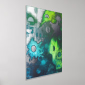 幾何銀箔プリント 箔ポスター (レイダウン)