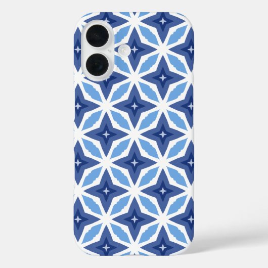幾何青パターン Case-Mate iPhoneケース (裏面)