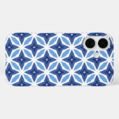 幾何青パターン Case-Mate iPhoneケース (裏面 (横))