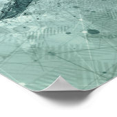 幾何飛んでいるグリーンウミガメ |ポスター ポスター (角)