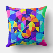 幾何鮮やかの喜び クッション (裏面)