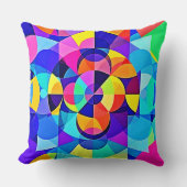 幾何鮮やかの喜び クッション (正面)
